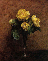 Розы желтые. Анри Фантен-Латур. 30x40