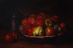 Натюрморт с гранатом и яблоками. Гюстав Курбе. 60x40